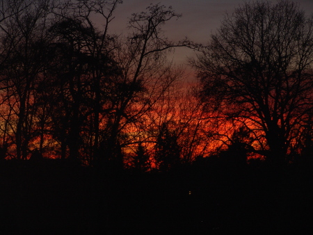 Abendrot im Herbst